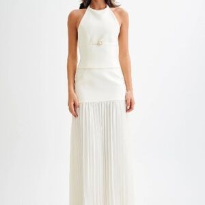 MESHKI NWT Jillian Pleated Maxi Skirt